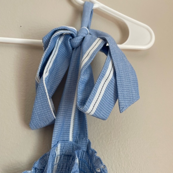 H&m blue striped jumpsuit size 8 new with tags - Picture 4 of 8